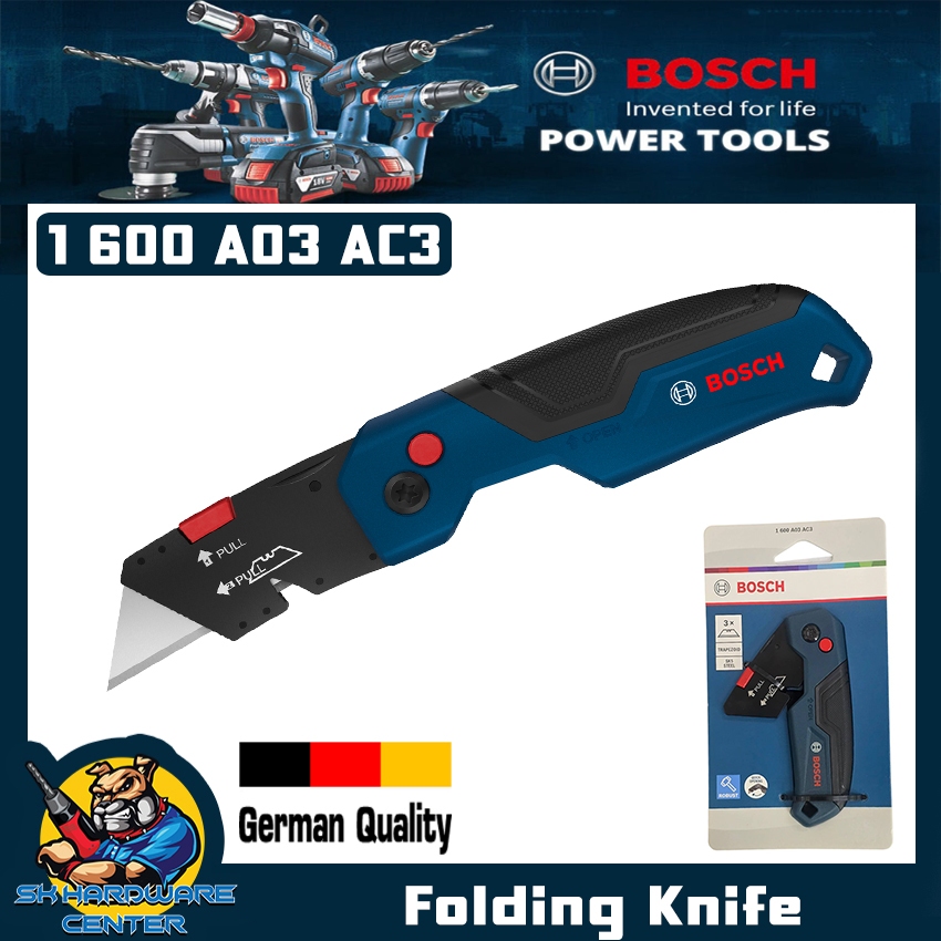 Folding Knife ด้านหน้าเหล็ก SK5 ยี่ห้อ BOSCH รุ่น 1 600 A03 AC3