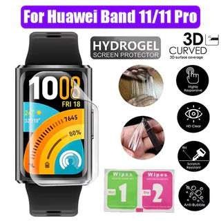 กระจกนิรภัย ฟิล์มนุ่ม Huawei Band 11 / 11 Pro /10 กันชนป้องกันหน้าจอ นาฬิกาอัจฉริยะ Huawei Band 9 8