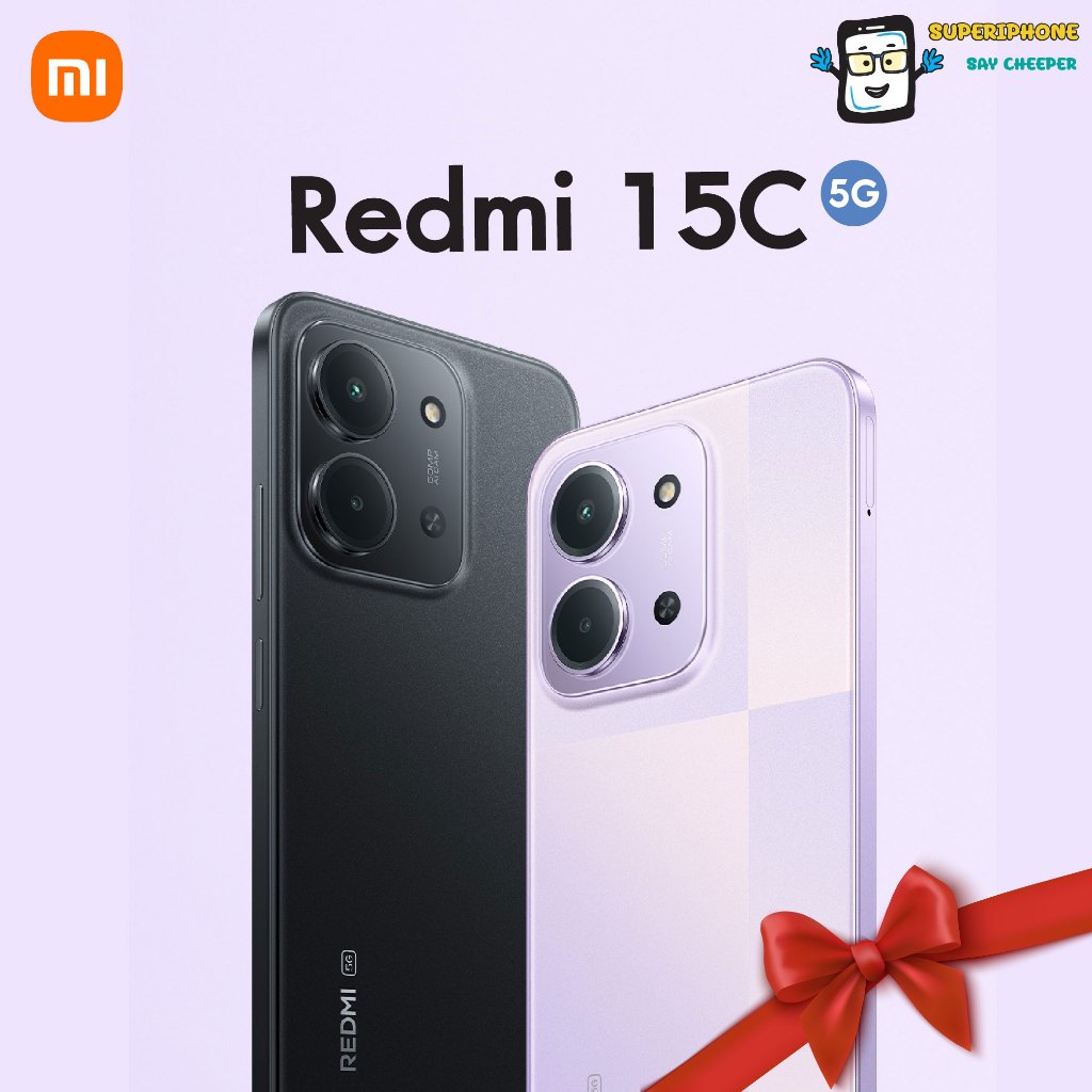 Redmi 15C รุ่น 5G (4/128GB)จอ 6.9 นิ้ว l ชิปเซ็ต Dimensity 6300  l แบต 6,000mAh(By Shopee  SuperTpho