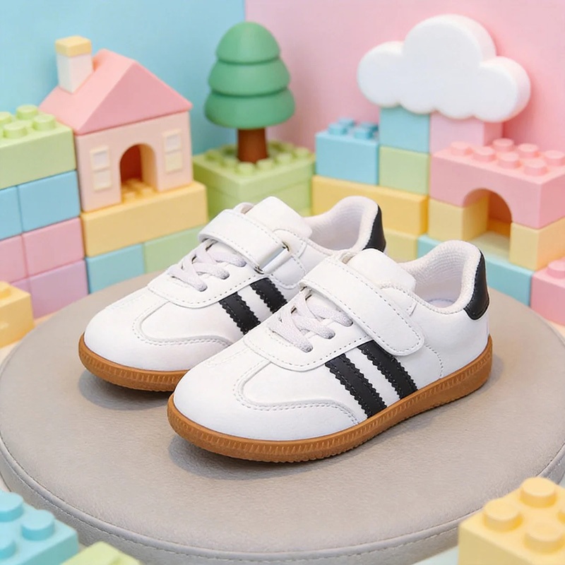 รองเท้ากีฬาเด็กอเนกประสงค์ | พื้นนิ่มซับแรงกระแทก กันลื่นพร้อมตัวล็อค | ใส่ได้ทุกฤดู น้ำหนักเบา ทนทาน