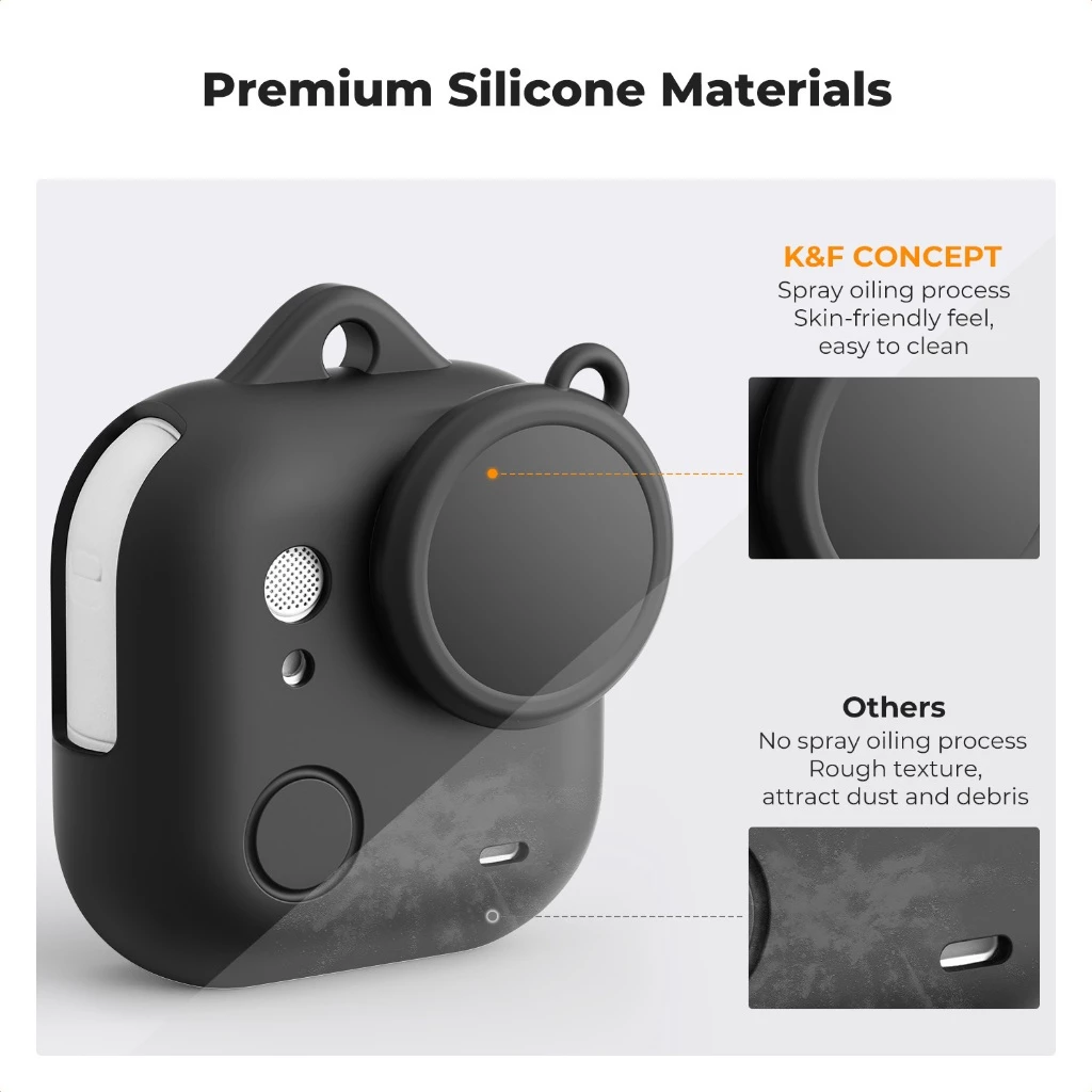 K&F CONCEPT เคสซิลิโคนนุ่ม กันกระแทก กันรอย สวมใส่สบาย สำหรับ Insta360 Go Ultra อุปกรณ์เสริมกล้อง thumbnail 7