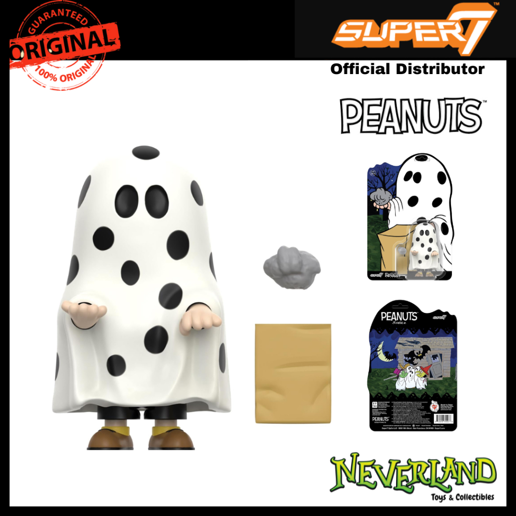 Super7 Peanuts Charlie Brown Ghost Sheet ReAction Figure