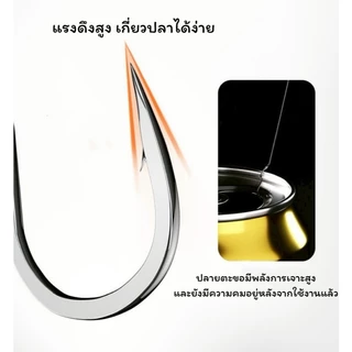 ตะขอเบ็ดตกปลา Xiao Xianlang แบบตูดห่วง ขนาด #5-#14 ตะขอพลิกอัตโนมัติ 12ชิ้น สำหรับตกปลาน้ำ คุณภาพสูง ส่งจากไทย