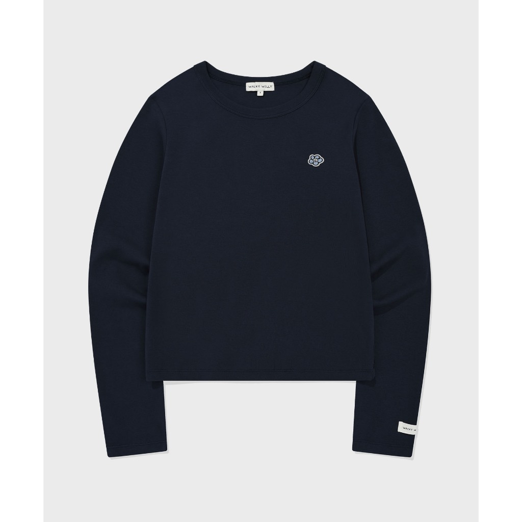 WACKY WILLY เสื้อแขนยาวรุ่น Women Lily Basic Cotton Long Sleeve Navy (80021SBCLSW_S6NAXX) — صورة 2