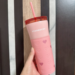 Starbucks Stainless Steel Deer with Sleeve Pink Cold Cup 16o…