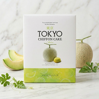พร้อมส่งในไทย TOKYO CHIFFON CAKE Melon🍈กล่องละ12ชิ้น เค้กชิพ…