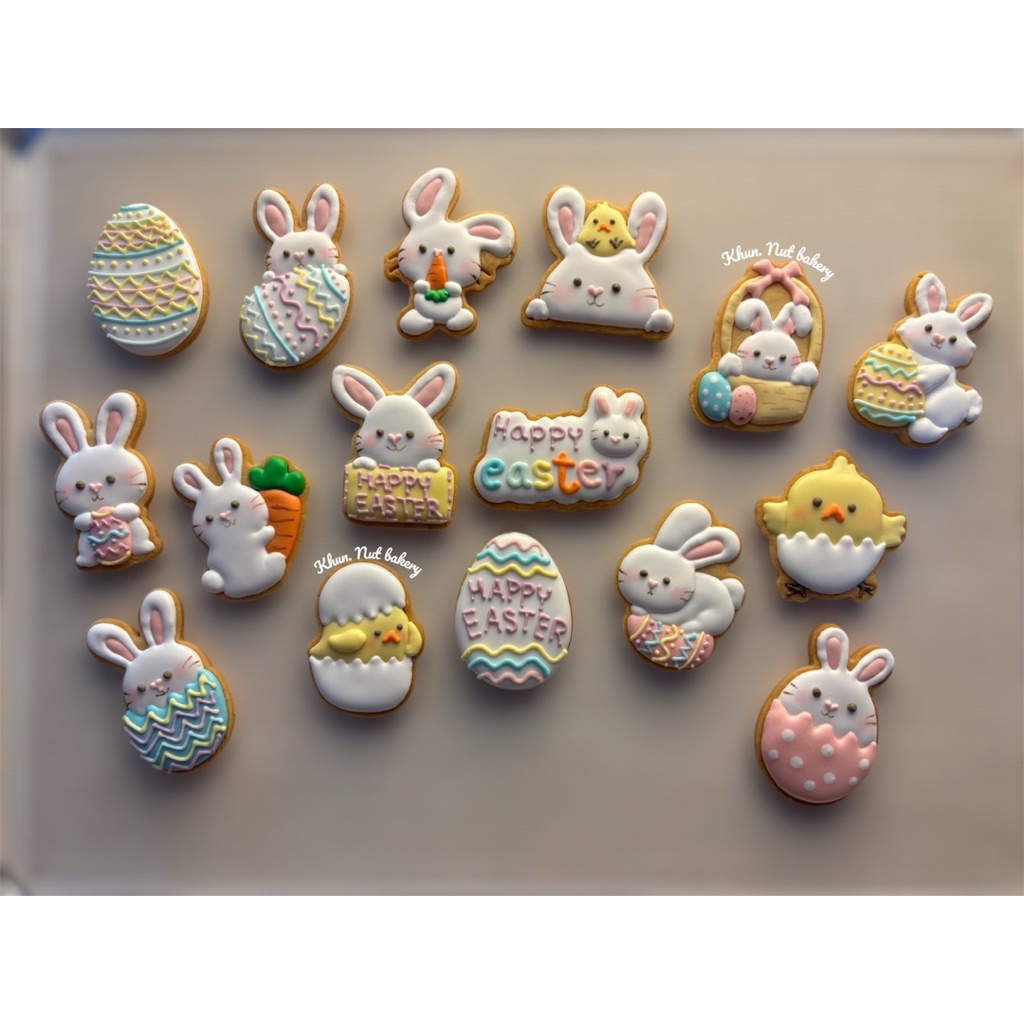 Happy Easter cookies คุกกี้รอยัลไอซิ่งอีสเทอร์