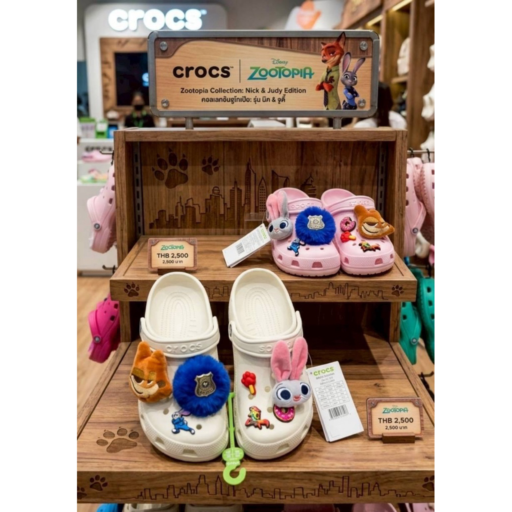 clittle| รองเท้า Cr0cs Zootopia Collection Nick&Judy พรีเมียม นุ่มสบาย รีบเก็บก่อนหมด (จัดส่ง 7-10 วัน) ราคา ถูกที่สุด ดีลบีเคเค แกลเลอรีภาพที่ 2