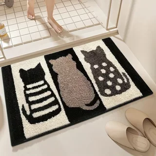 พรมเช็ดเท้าห้องน้ำกันลื่น ทำจากดินเบาเนื้อนุ่ม 40*60 ซม. กันลื่น นุ่ม และทำความสะอาดง่าย