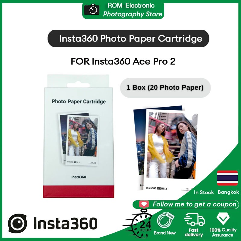 【🇹🇭 กรุงเทพฯ】Original Insta360 Photo Paper Cartridge for Ace Pro 2 Pocket Printer(2 x Color Ribbon/20 x Photo Paper)