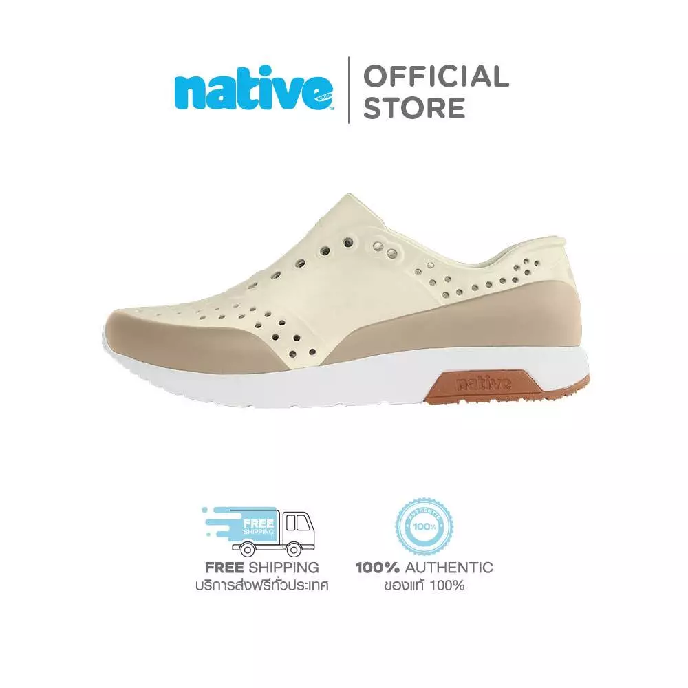 NATIVE รองเท้าเนทีฟกันน้ำผู้ใหญ่ EVA รุ่น Lennox Wanderfoam Block Bone White/ Shell White/ Sierra Brown
