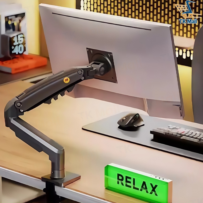 NB F80 ขาตั้งหน้าจอคอมพิวเตอร์แสดงผลเดี่ยว ยึดเดสก์ท็อปหน้าจอคอมพิวเตอร์ ขนาด 17-27 นิ้ว #F80-17-27