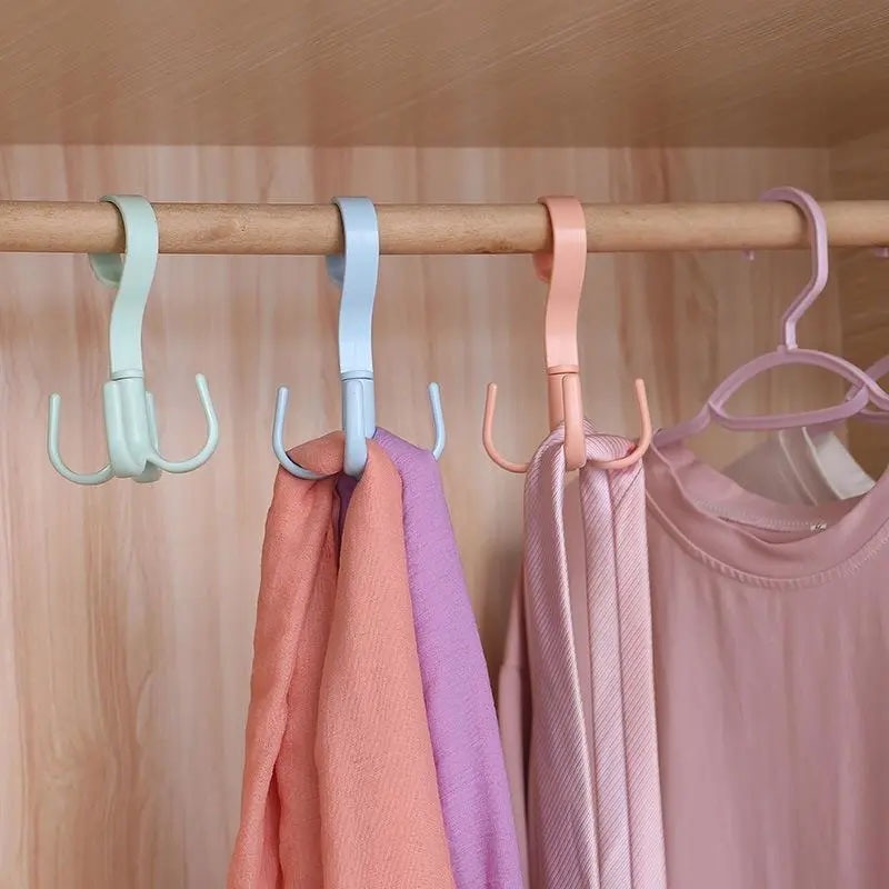 Nuxio ตะขอสี่กรงเล็บแบบหมุนได้360 ° สามารถใช้แขวนเสื้อผ้าหมวกถุงมือฯลฯในตู้เสื้อผ้า