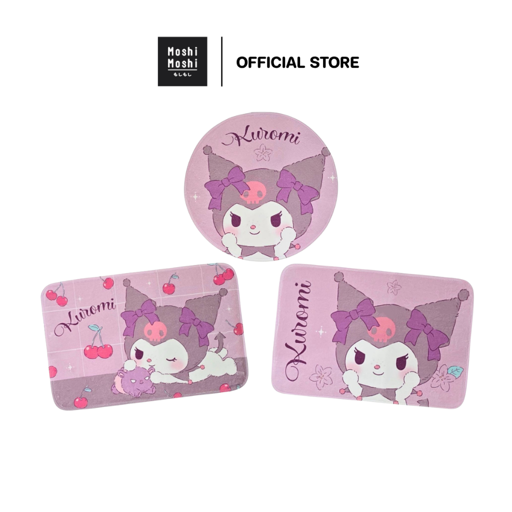 Moshi Moshi พรมเช็ดเท้า พรมตกแต่ง ลาย Kuromi ลิขสิทธิ์แท้จากค่าย Sanrio รุ่น 6100007577-7579