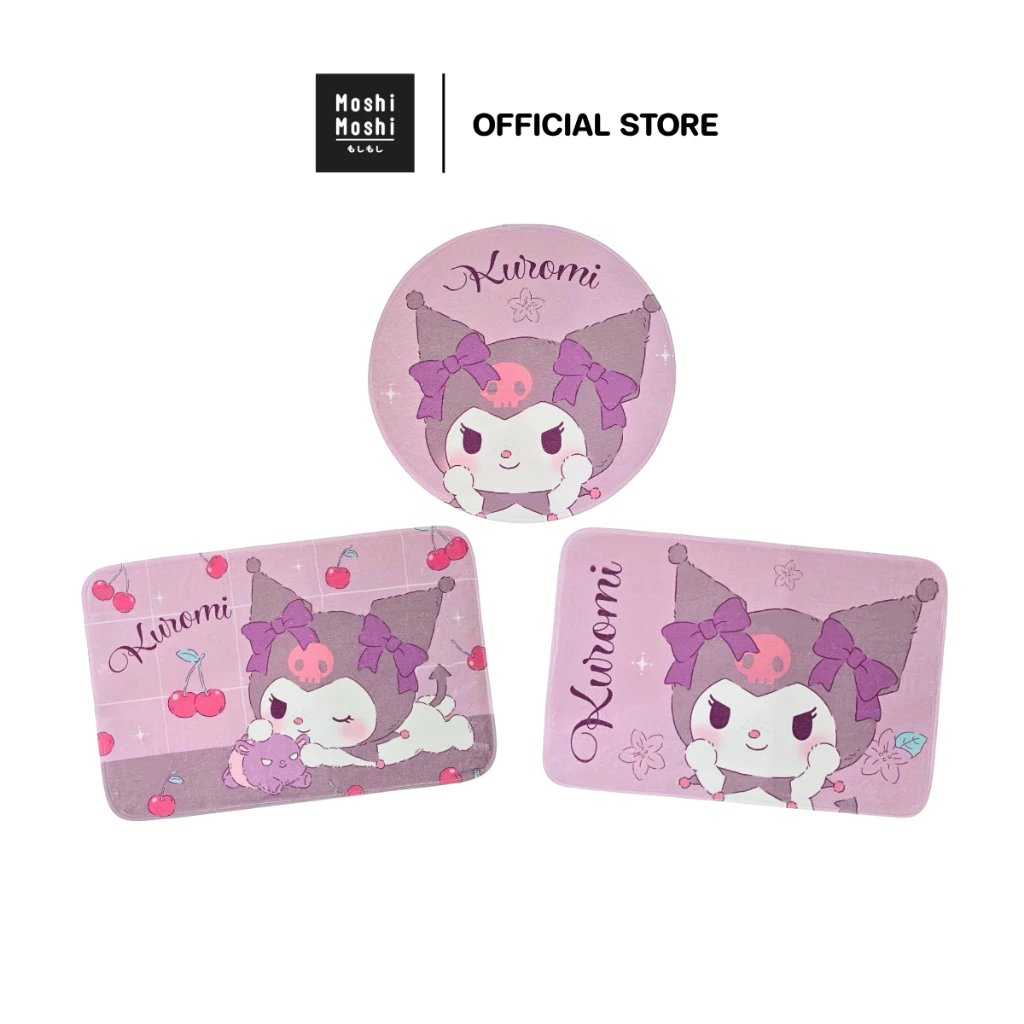 Moshi Moshi พรมเช็ดเท้า พรมตกแต่ง ลาย Kuromi ลิขสิทธิ์แท้จากค่าย Sanrio รุ่น 6100007577-7579