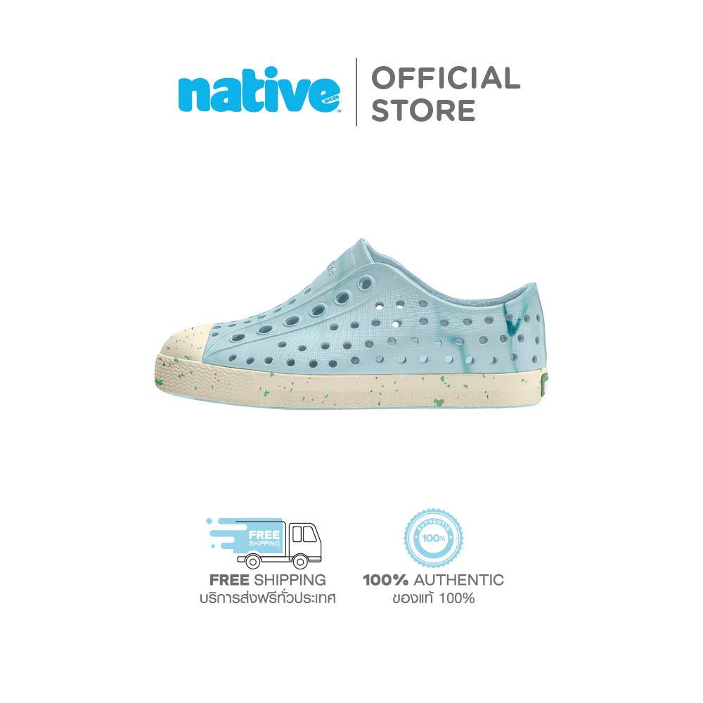 Native รองเท้ากันน้ำเด็กเล็ก EVA รุ่น Jefferson Print Dawn Blue/ Bone White Speckles/ Shoreline Blue