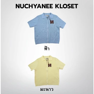(T887)เสื้อไหมพรมคอปกสีพื้นผ้าร่องน่ารักมาก