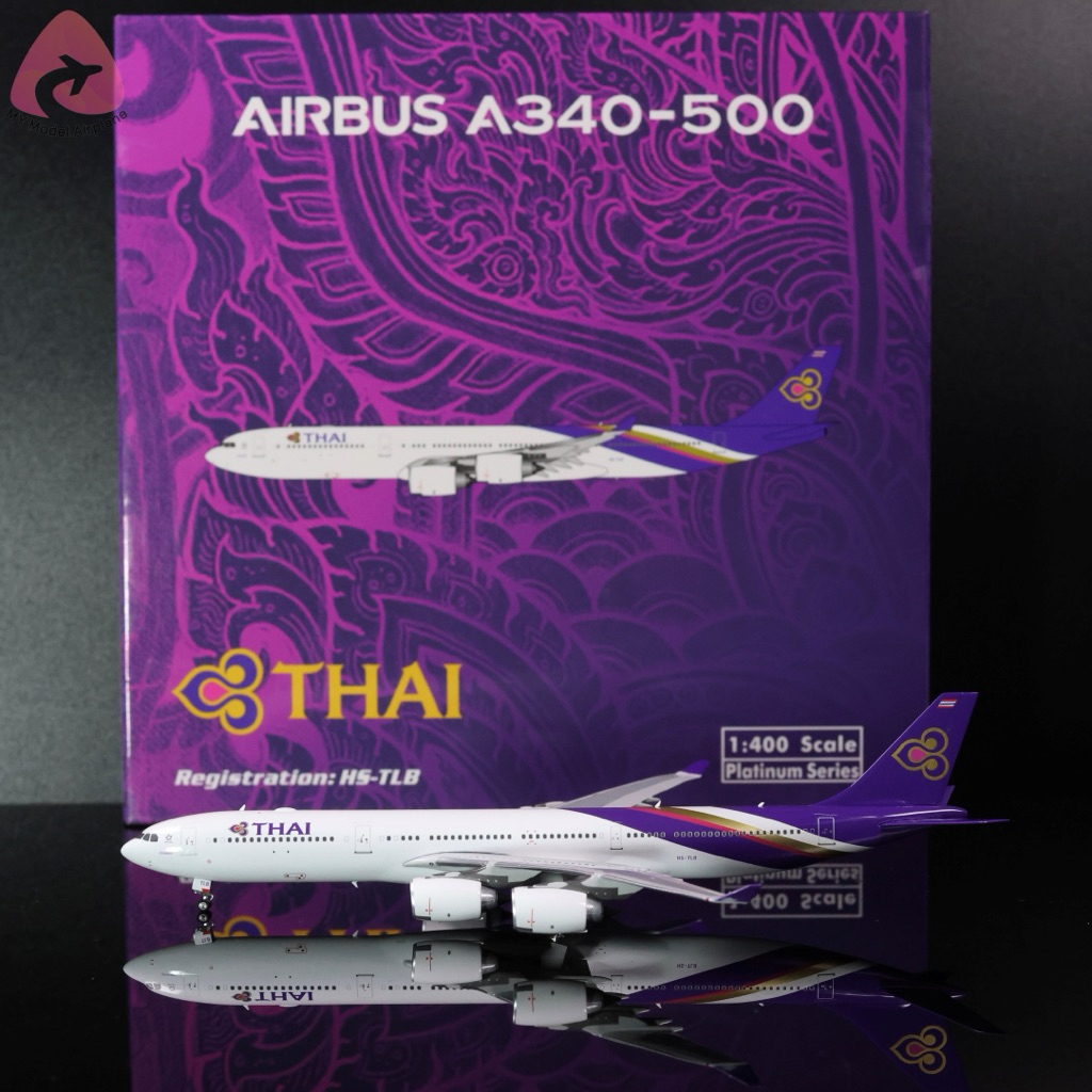โมเดลเครื่องบิน Thai Airways A340-500 HS-TLB [PH12025] Phoenix Model 1:400 [พร้อมส่ง]