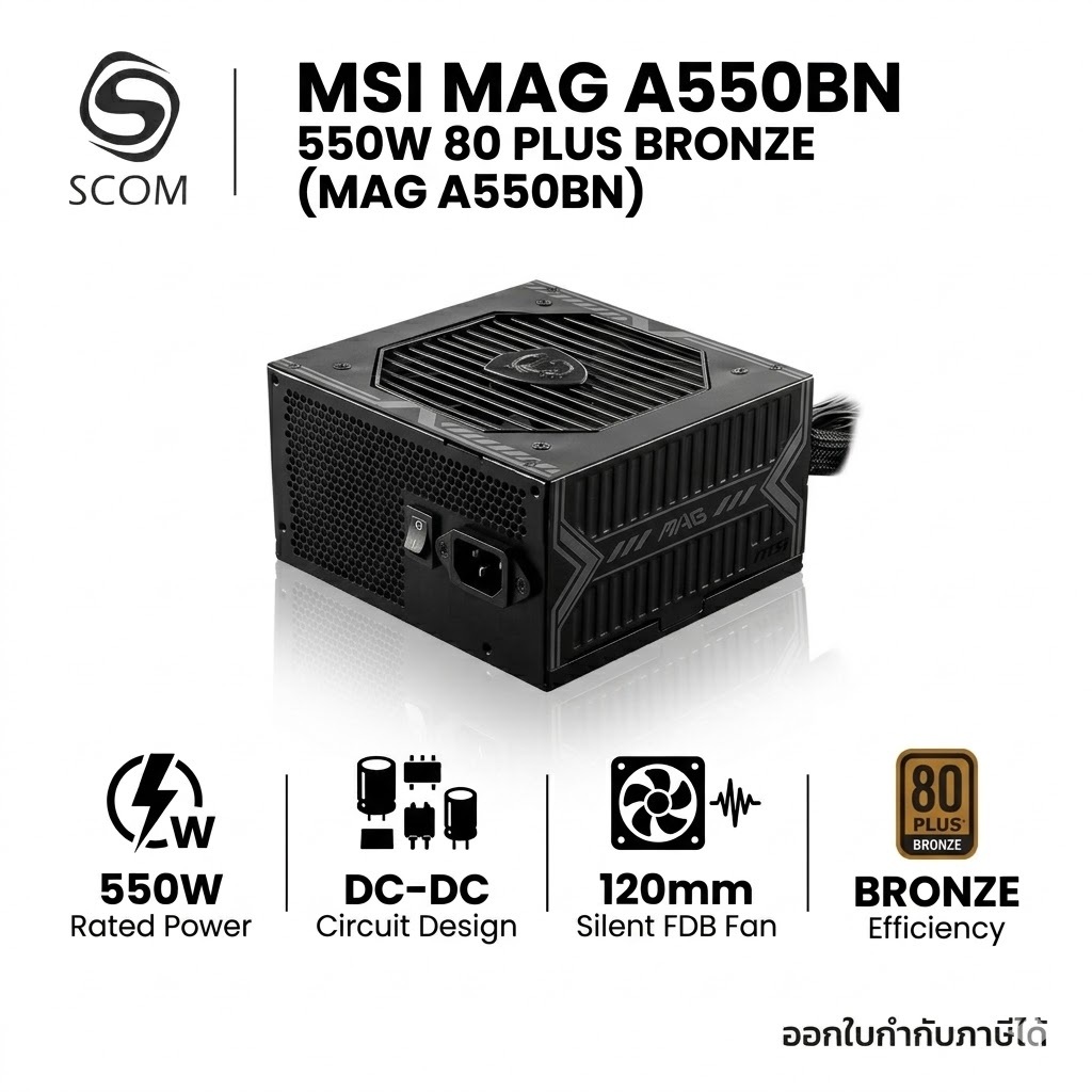 (PSU) MSI MAG A550BN - 550W 80 PLUS BRONZE