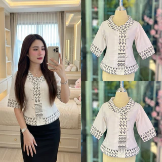 เสื้อพื้นเมือง แขนสามส่วน รวมลาย
