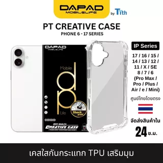 DaPad เคสใสกันกระแทก วัสดุ TPU เสริมมุม สำหรับ ไอโฟน IP 6/7/8/SE/X/11/12/13/14/1516/17/Plus/Pro Max