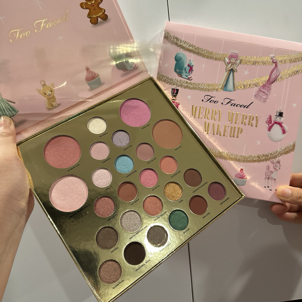 แท้💯%พร้อมส่ง Too faced Eyeshadow Merry Makeup Limited พาเลตาสวยๆ/Born This Way The Natural Nudes /Born Like This Sunset