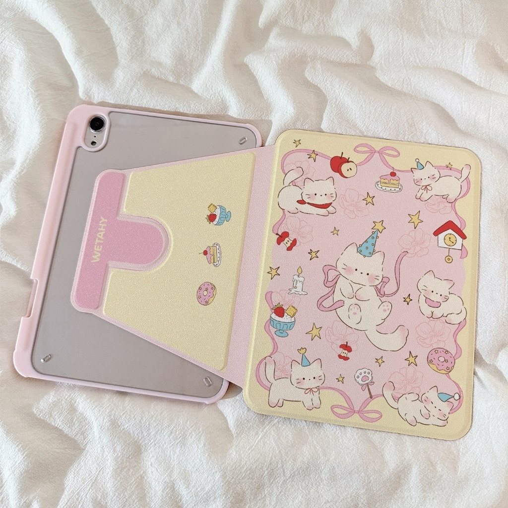 จัดส่งทันทีเคสไอแพด การหมุน 360 องศา ลูกแมว Pro12.9 Gen12 รูปที่ 2