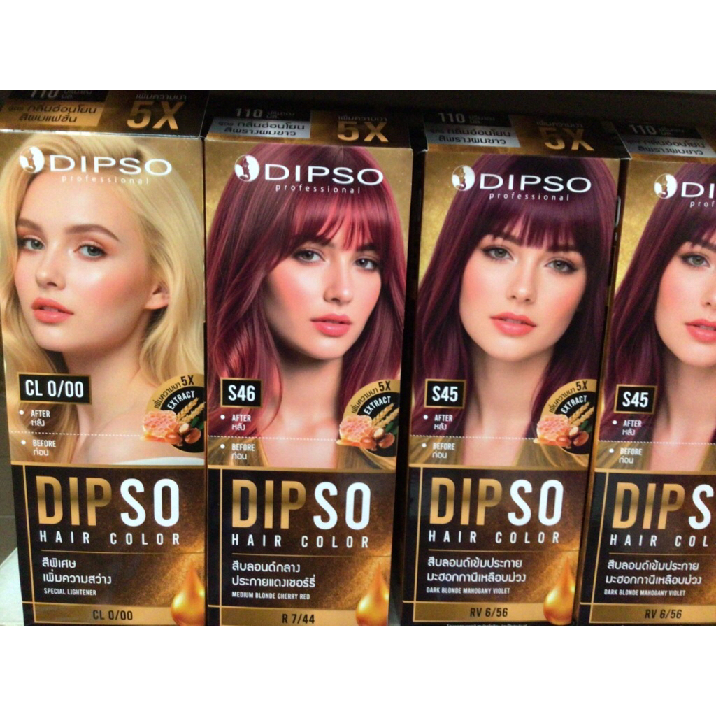 DIPSO Hair Color 110ml. ดิ๊พโซ่ แฮร์ คัลเลอร์ ผลิตภัณฑ์เปลี่ยนสีผม 110มล.
