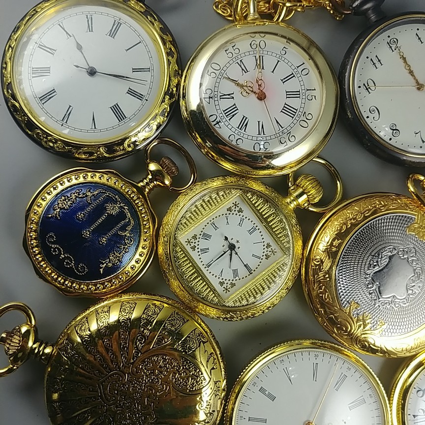 Pocketwatch นาฬิกาพก รูปทรงและขนาดต่างๆ กัน ทั้ง Seiko และ Citizen Timex ไม่จำกัดเพศ ทรงรีและทรงกลม
