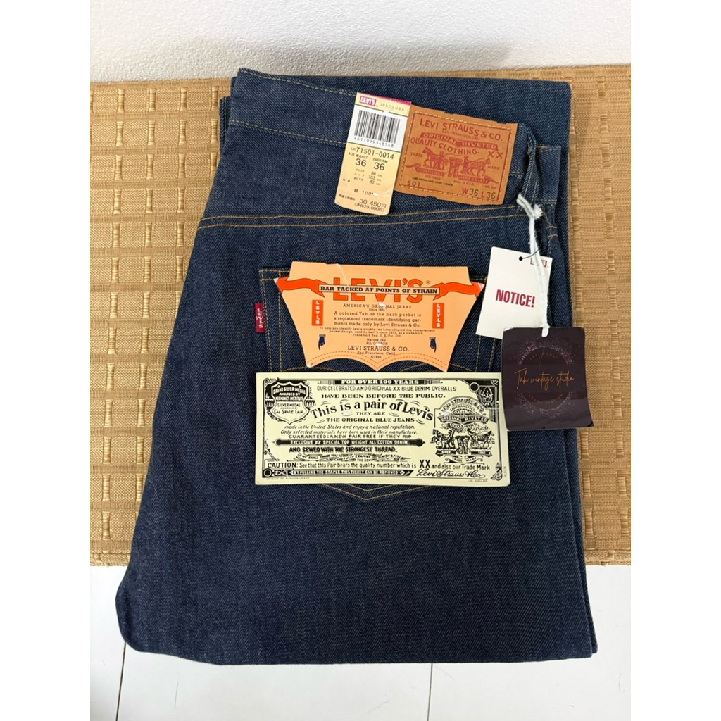 Levi’s 501 xx bigE ริมแดง LVC 1971  Made in USA , Size W36 L36 (ขนาดจริงดูตรงรายละเอียดสินค้า)