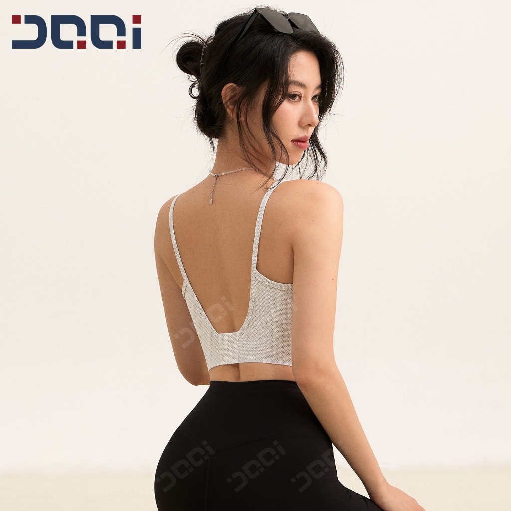 Kelva Strappy bra Sport bra Sportswear พร้อมหัวเข็มขัดด้านหลัง สามารถสวมทับกันได้ กลวงและระบายอากาศได้ดี รถไฟเหาะ 2343 ราคา ถูกที่สุด ดีลบีเคเค แกลเลอรีภาพที่ 5