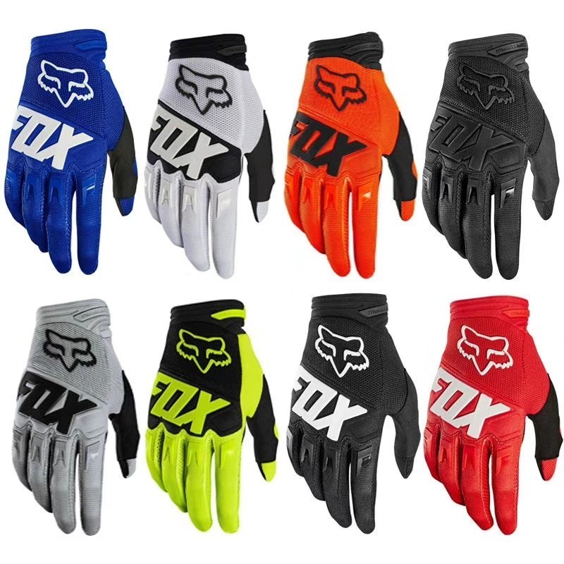 Fox ถุงมือมอเตอร์ครอสถุงมือแข่งรถฤดูร้อนสีฟ้าชุดระบายอากาศถุงมือรถจักรยานยนต์ขี่ MTB/ถนนถุงมือขี่จักรยานวิบากอุปกรณ์จักร