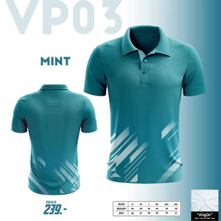 เสื้อโปโลคอปก ดีไซน์สปอร์ต รุ่น VP03 เนื้อผ้ายูนีค (UNIQ) แห้งไว ไม่อับชื้น พร้อมลุยทุกกิจกรรม