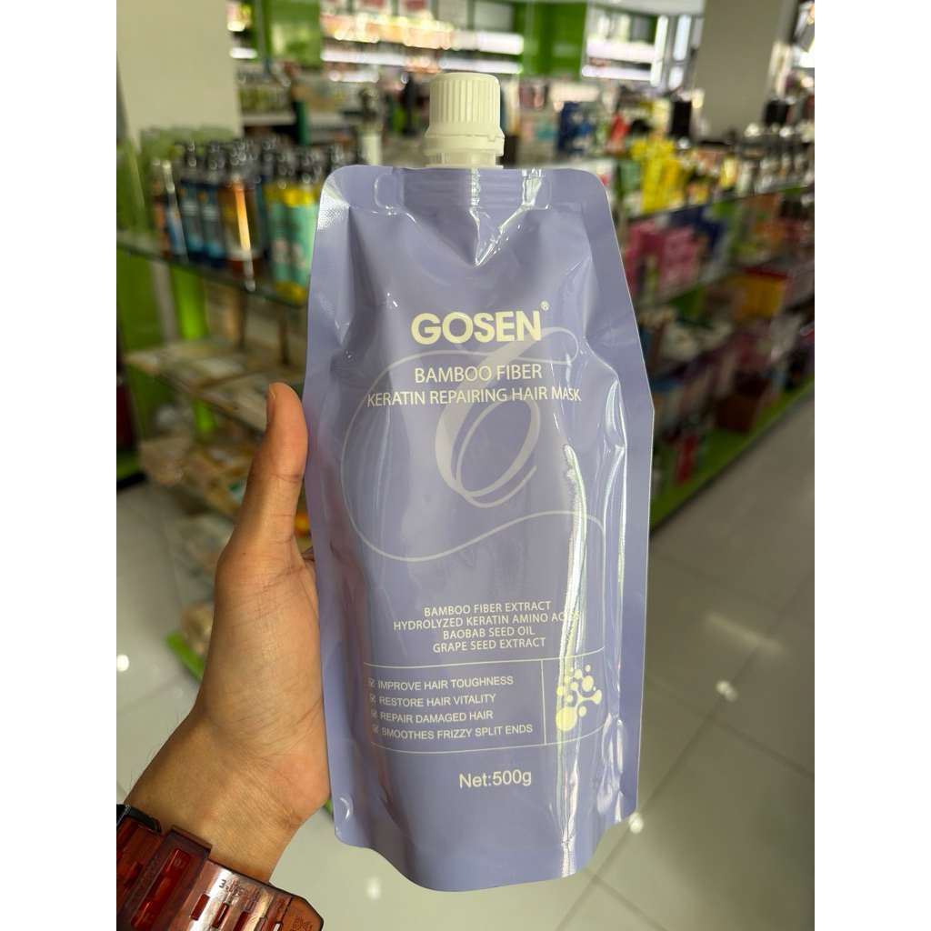 Gosen Bamboo Fiber Keratin Repairing Hair Mask 500G.