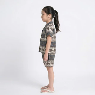 ชุดฮาวายเด็กลายช้าง ชุดสงกรานต์ เสื้อฮาวายพร้อมกางเกง มีไซส์ให้เลือก