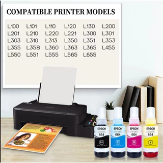 หมึก EPSON 664 Original T6641 T6642 T6643 T6644 หมึกแท้ L-Series L100 L120 L200 L210 L220 L360 L365 L565 L1300
