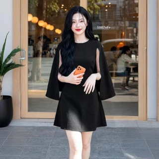 TT5987 เดรสแขนผ่า split sleeve dress