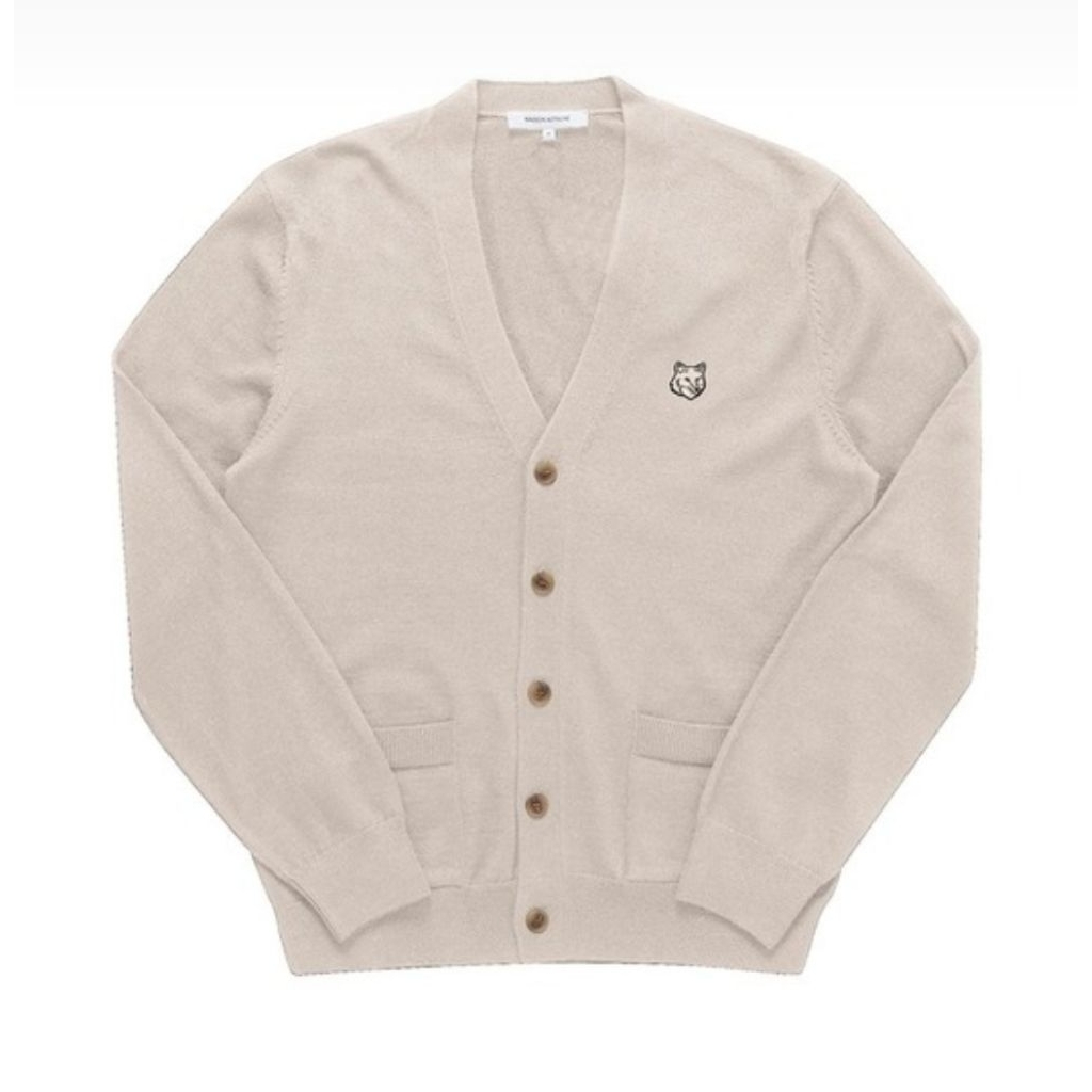 (พรีออเดอร์) MAISON Kitsune Fox Head Patch เสื้อคาร์ดิแกนคอวี