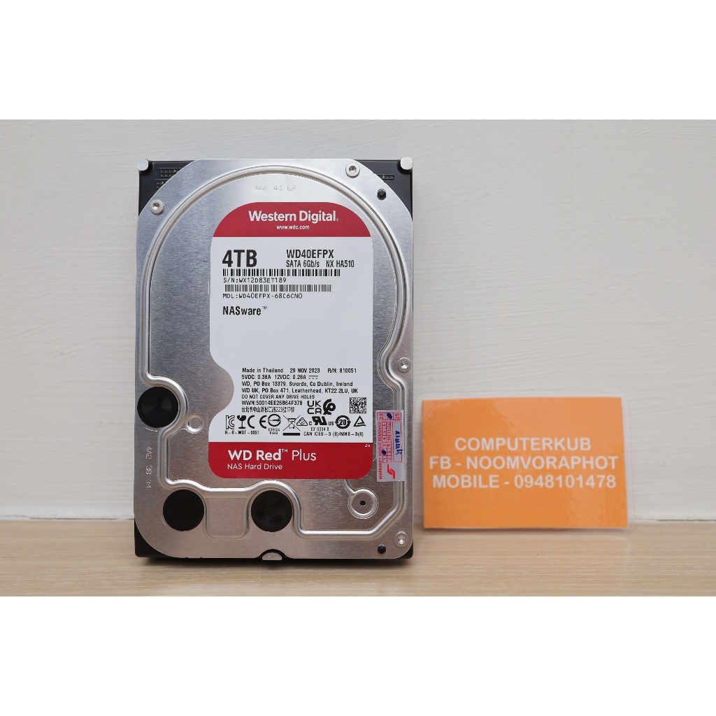 WD Red Plus HDD 4TB WD40EFPX 5400RPM