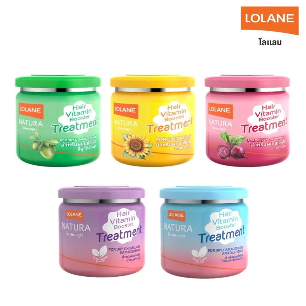 สูตรใหม่โลแลน เนทูร่า แฮร์ ทรีทเม้นท์ ครบทุกสูตร 250/500 กรัม Lolane Natura Hair Treatment 250/500g.