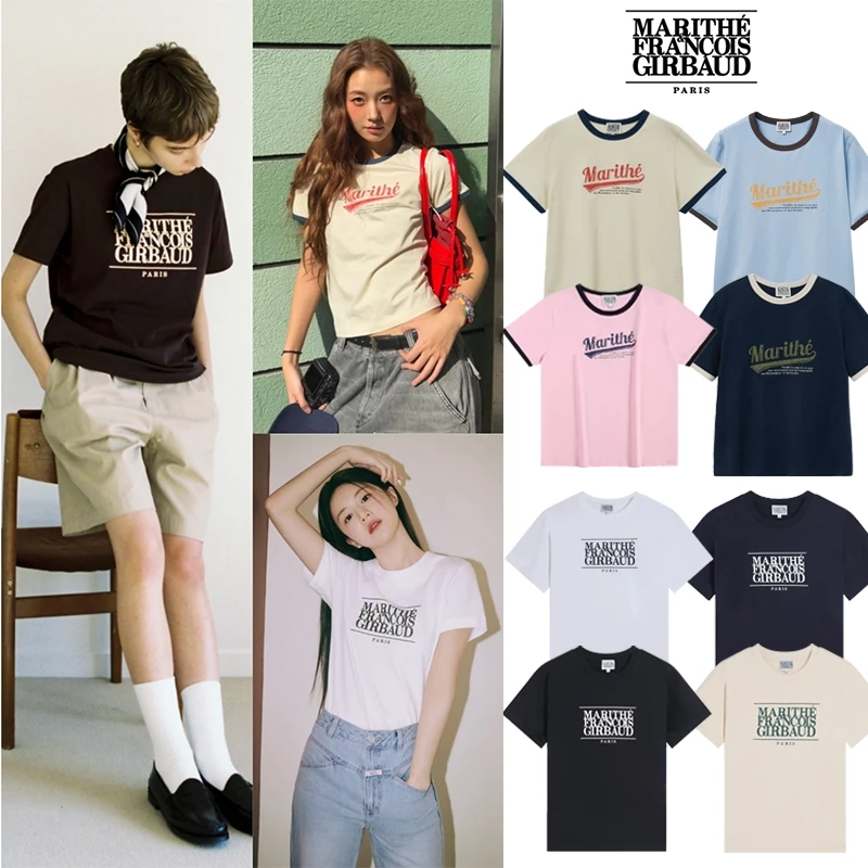 ❤️แท้ / พร้อมส่ง❤️MARITHE FRANCOIS GIRBAUDW CLASSIC LOGO TEEของแท้ oversize ใส่ได้ทั้งชายและหญิง
