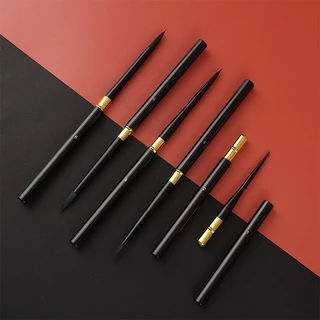 6 ชิ ้ น/Set พู่กัน DivIsible Short Holder Travel สีน ้ ําแปรงทาสีสําหรับ Travel Art Creation พู่กันสีอะคริลิค