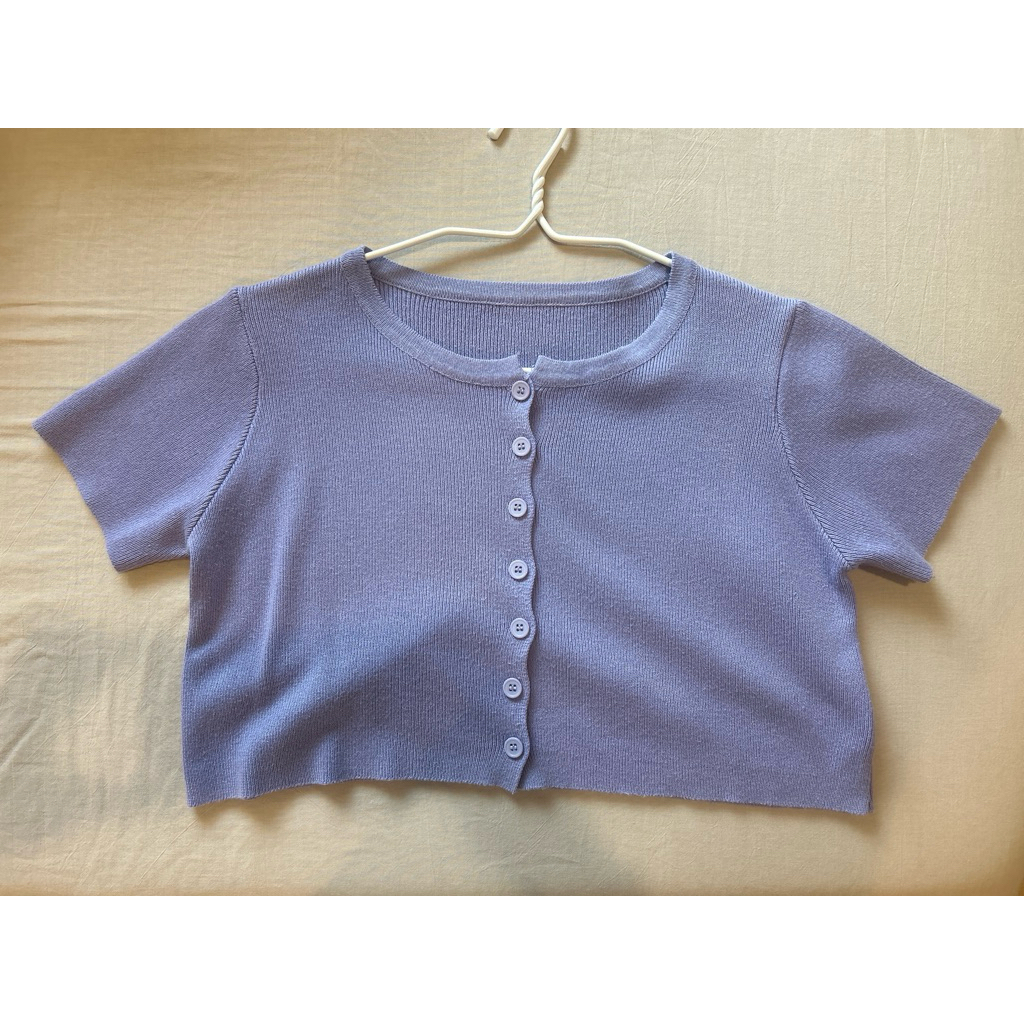 purple crop top🍇 / คอกลม