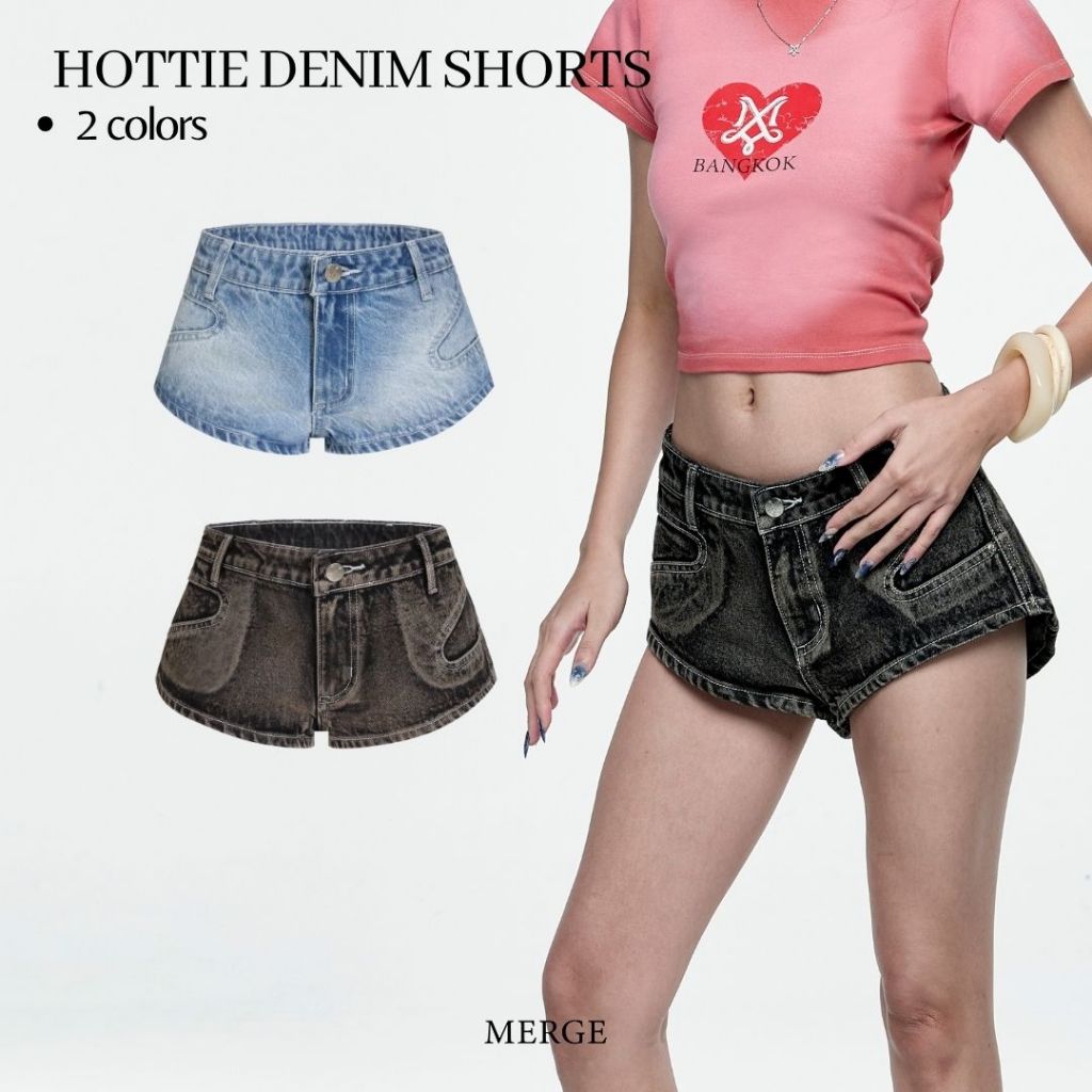 Merge Official - Hottie Denim Shorts (พร้อมส่ง)