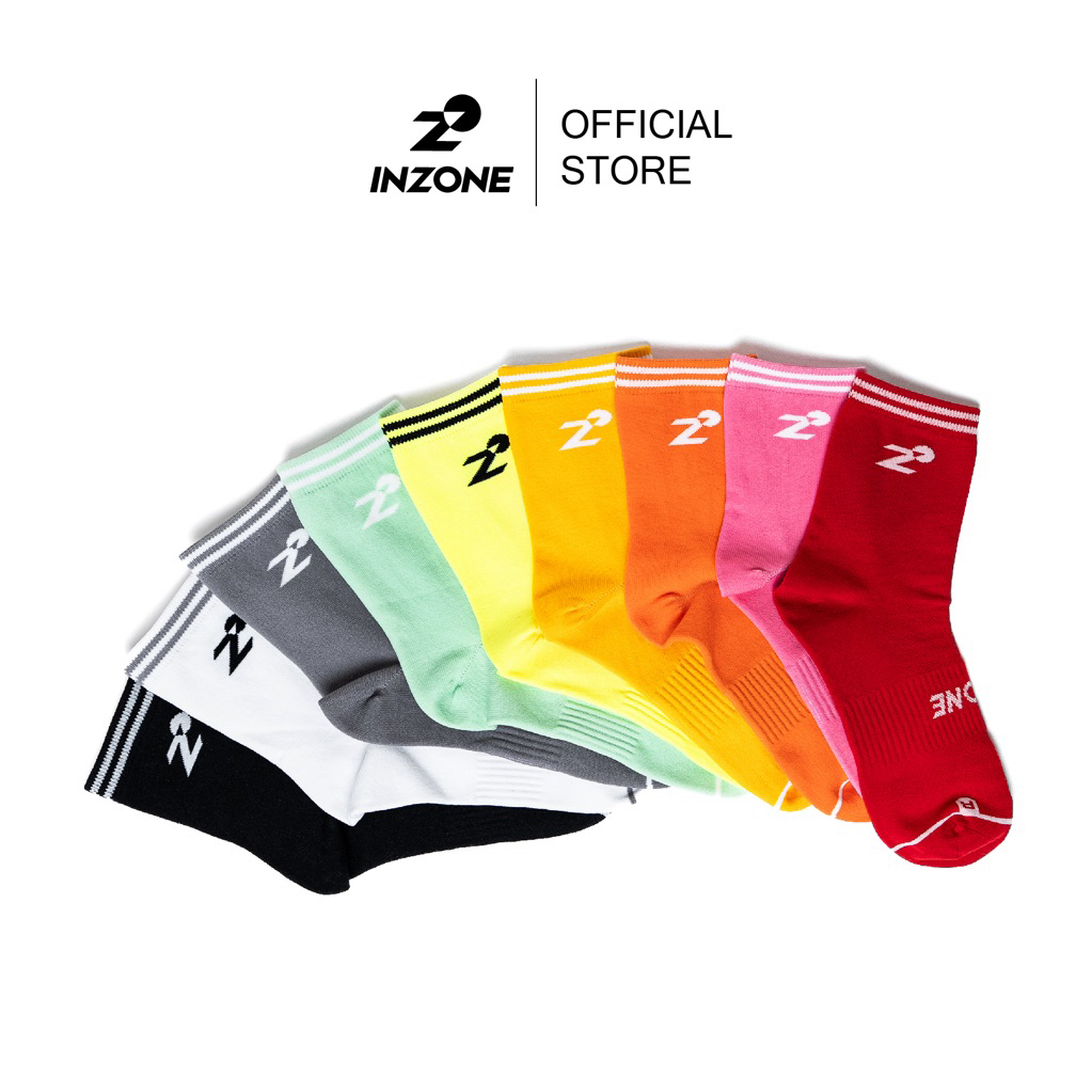 ถุงเท้าวิ่ง INZONE รุ่น Light Flow สีใหม่เบาสบาย ลดเท้าพอง INZONE performance running socks