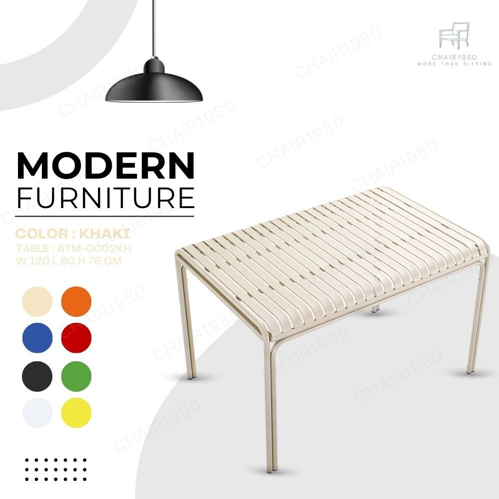 ATM-0002พร้อมส่ง!!โต๊ะอลูมิเนียม กว้าง80ยาว120สูง76ซม.