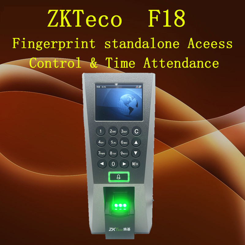 ♞,♘,♙รองรับภาษาไทย ZKTeco F18 เครื่องลายนิ้วมือสำหรับลงเวลาและควบคุมประตู ระบบแม่นยำ ทนทาน