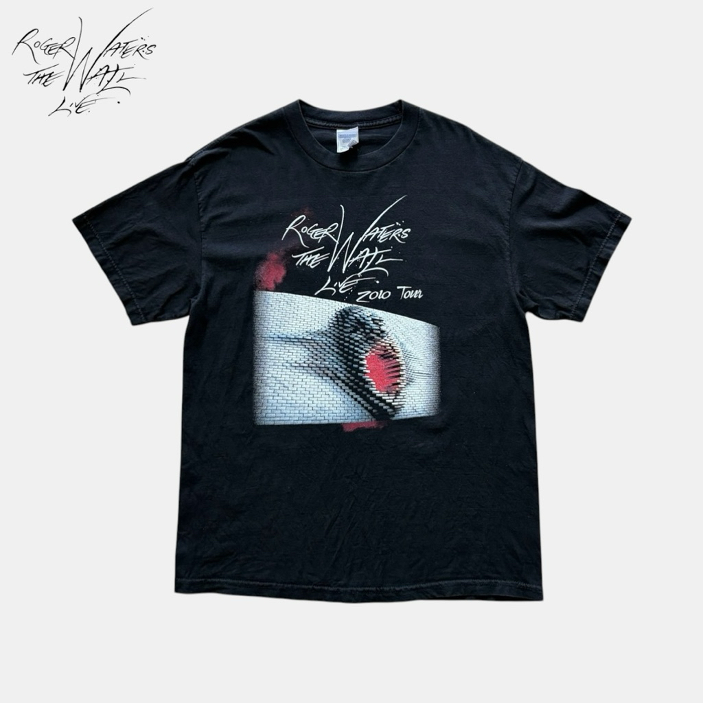 เสื้อยืดมือสอง Roger Waters The Wall Tour 2010 สีดำ ป้าย Tennessee River อก 41 ยาว 28.5 สภาพใหม่ 95%