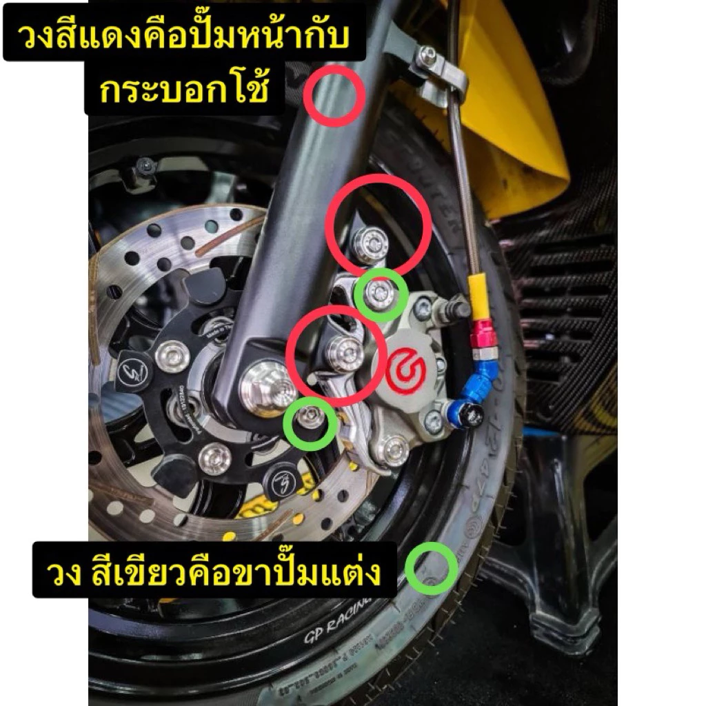 น๊อตกันขโมยปั๊มหน้า GIORNO/Wave/forza 350/XMAX/LEAD/PCX160/ADV160/Grand/MIO/NOUVO