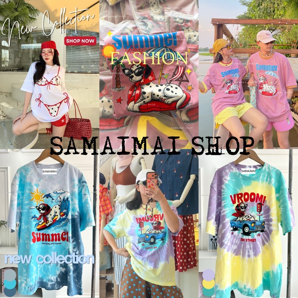 เสื้อยืดแขนสั้น พิมพ์ลายน่ารัก เนื้อผ้าดีใส่สบาย แฟชั่นฮิต